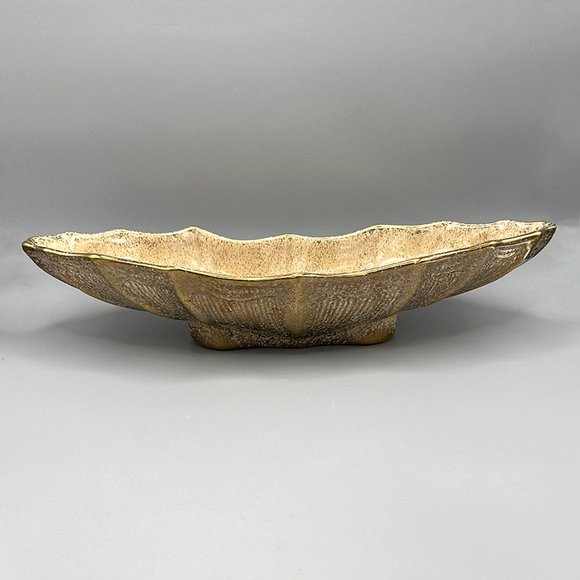California Originals Pottery 764, Console Bowl Planter - Cream Gold Speckle RARE - Picture 1 of 9